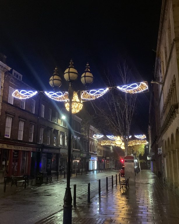 Carlisle city centre at night