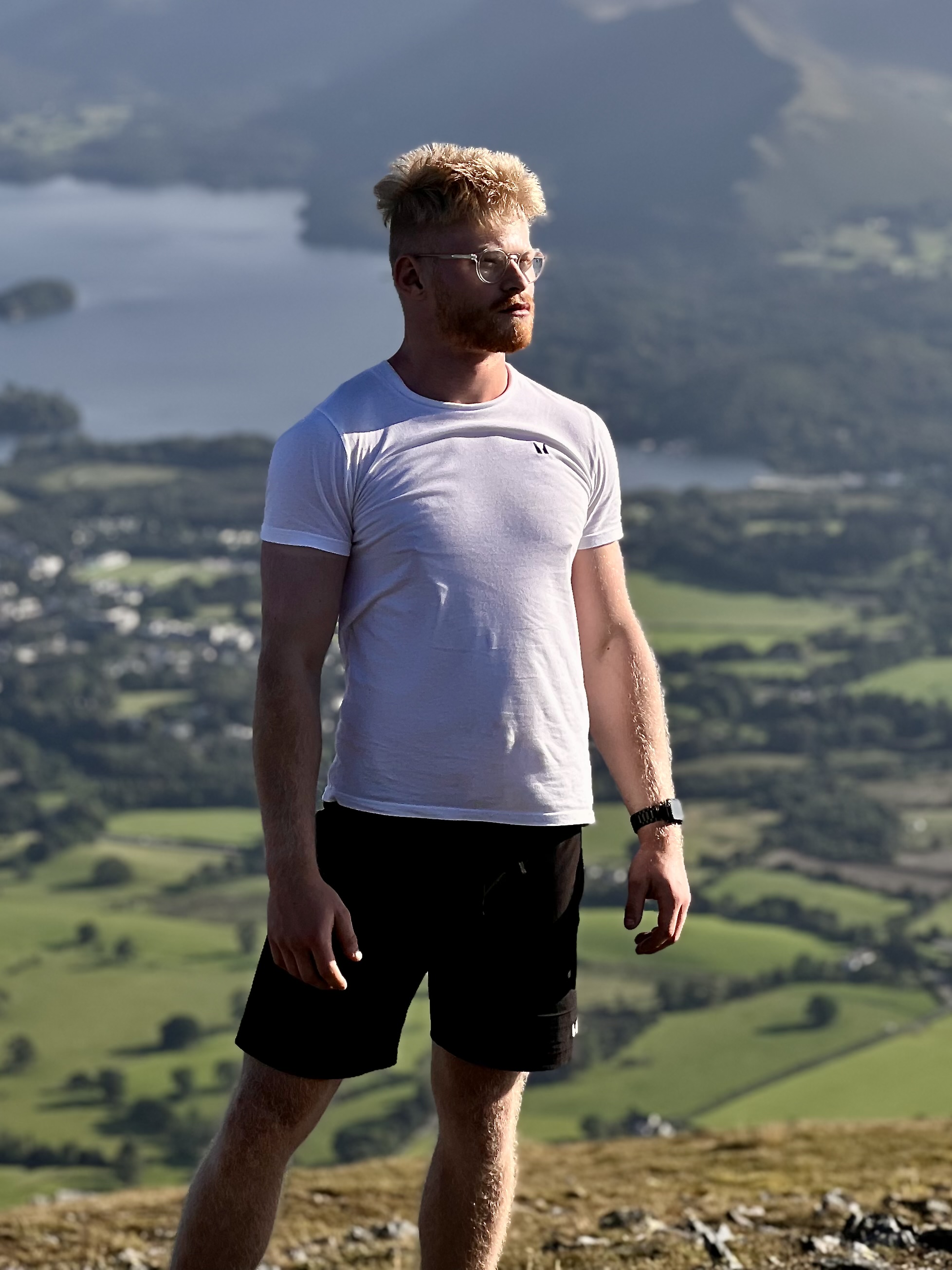 Michael on a fell above Derwentwater in the Lake District